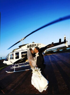 Backstreet Boy's Howie Dorough & Leigh Boniello Helicopter Grand Entrance Howie D's Grand Entrance