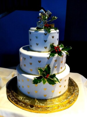 Disney Christmas Wedding Cake